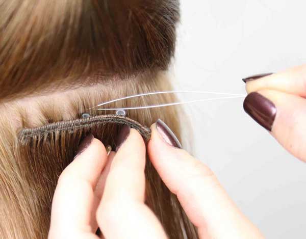 Our Weft Hair Extensions technique does not involve the use of any heat or glue and has been designed to ensure no damage to the natural hair